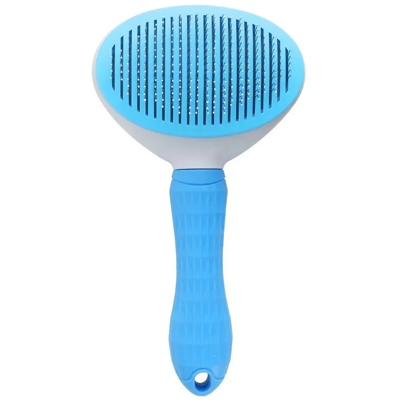 MiooBark Self-Cleaning Slicker Brush – Close-Up Product Photo Dog and cat grooming slicker brush close-up – MiooBark self-cleaning design