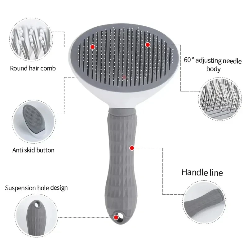 mioobark self cleaning pet grooming slicker brush 5 MiooBark Self-Cleaning Pet Grooming Slicker Brush 5